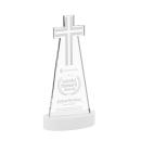 Cross Award on Alberton Base - White