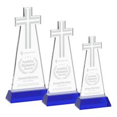 Cross Award on Hartford Base - Blue - New Items