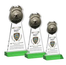 Police Badge VividPrint Award - Green - New Items