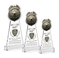 Police Badge VividPrint Award on Alberton Base - Clear - New Items