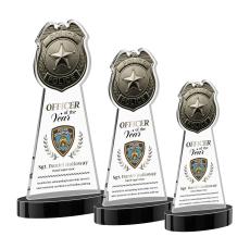 Police Badge VividPrint Award on Alberton Base - Black - New Items