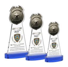 Police Badge VividPrint Award on Alberton Base - Blue - New Items