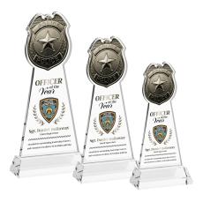 Police Badge VividPrint Award on Hartford Base - Clear - New Items