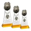 Police Badge VividPrint&trade; Award on Hartford Base - Amber