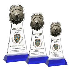 Police Badge VividPrint Award on Hartford Base - Blue - New Items
