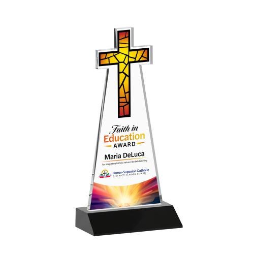 Recognition Awards - Crystal Awards - Cross VividPrint&trade; Award - Black