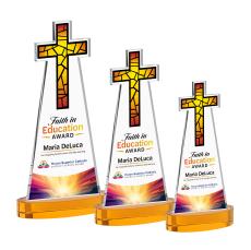 Cross VividPrint Award on Alberton Base - Amber - New Items
