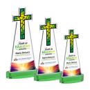 Cross VividPrint&trade; Award on Alberton Base - Green