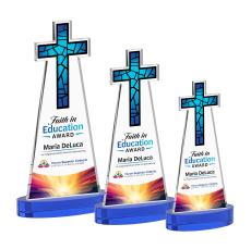 Cross VividPrint Award on Alberton Base - Blue - New Items