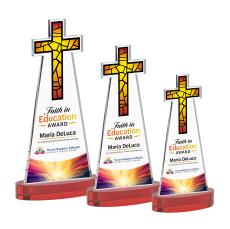 Cross VividPrint Award on Alberton Base - Red - New Items