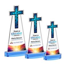 Cross VividPrint Award on Alberton Base - Sky Blue - New Items