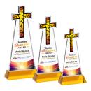 Cross VividPrint&trade; Award on Hartford Base - Amber