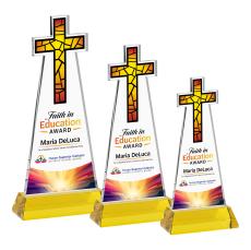 Cross VividPrint Award on Hartford Base - Gold - New Items