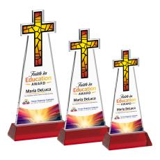 Cross VividPrint Award on Hartford Base - Red - New Items