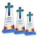 Cross VividPrint&trade; Award on Hartford Base - Sky Blue
