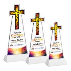 Cross VividPrint Award on Hartford Base - White - New Items