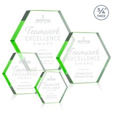 Gilford Hexagon Award - Emerald - New Items