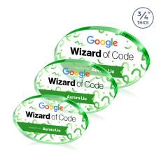 Baldus Oval VividPrint Award - Emerald - Under $45