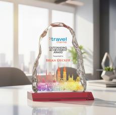 Carling Iceberg VividPrint Award on Base - Yellow Crystal Awards