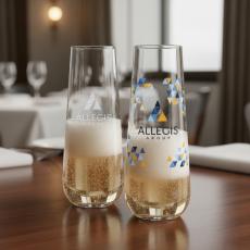 Cannes Stemless Flute - Deep Etch - Champagne Flutes
