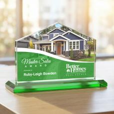 Domicile VividPrint Award - Green - Crystal Awards