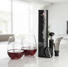 Swiss Force Opener Set & Edderton Stemless Wine - Barware Gift Sets