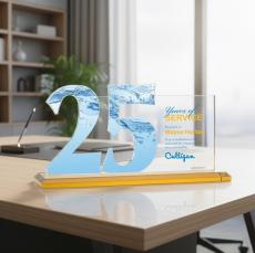 Hazelton VividPrint Award - Amber - Years of Service Awards