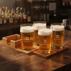 Bamboo Coaster Gift Set - Burckhardt - Barware Gift Sets