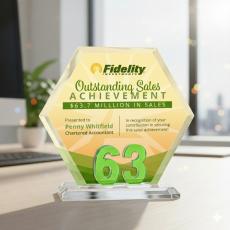 Riviera Milestone VividPrint Award - Green - Milestone Awards