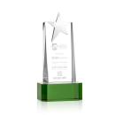 Fanshaw Silver Star Award on Base - Green