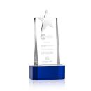 Fanshaw Silver Star Award on Base - Blue