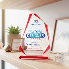 Hillmont VividPrint Award - Red - Full Color Awards