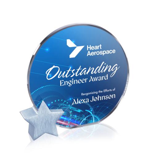Recognition Awards - Crystal Awards - Verdunn VividPrint&trade; Award - Starfire/Silver Star