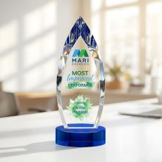 Fortier VividPrint Award on Base - Blue - Flame Awards