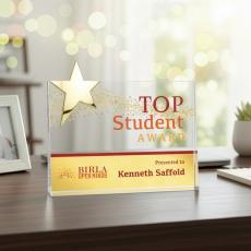 Denham Star VividPrint Award - Gold - Metal & Crystal Awards
