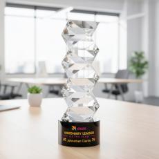 Callucci VividPrint Award on Marvel Base - Black - Colored Crystal Awards