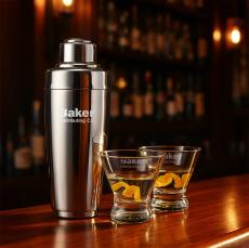 Pescara Shaker & Rideau Martini Set - Martini Glasses and Shakers
