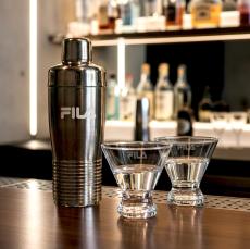 Genoa Shaker & Brisbane Martini Set - Martini Glasses and Shakers