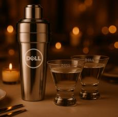 Milano Shaker & Brisbane Martini Set - Cocktail Glasses