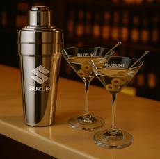 Milano Shaker & Burlington Martini Set - Cocktail Glasses