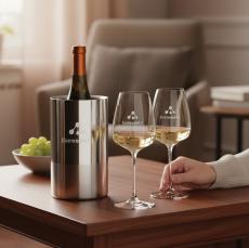 Catania Wine Cooler & RIEDEL Trauben Wine Set - Barware Gift Sets
