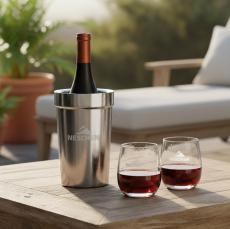Milano Wine Cooler & Crestview Stemless Wine Set - Wine Coolers