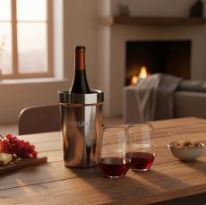 Milano Wine Cooler & Laurent Stemless Wine Set - Stemless