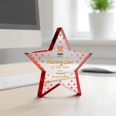 Esna Star VividPrint Award - Red - Desktop Awards