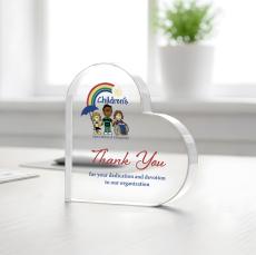 Davina Heart VividPrint Award - Clear - Heart Awards