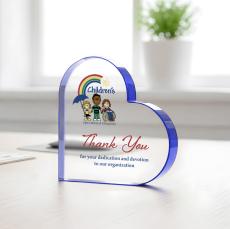 Davina Heart VividPrint Award - Blue - Heart Awards