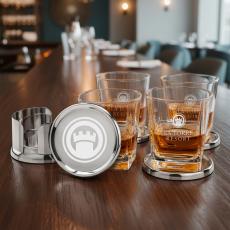 Baldoni Coasters & Arcadia On-the-Rocks Set - Barware Gift Sets