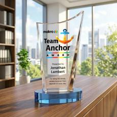 Burnett VividPrint Award on Alberton Base - Sky Blue - Recognition Awards