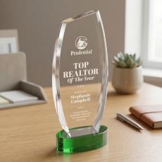 Colorado Award on Base - Green - Crystal Awards
