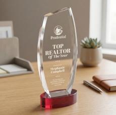 Colorado Award on Base - Red - Crystal Awards